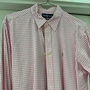 Ralph Lauren Men's Pink Gingham Shirt